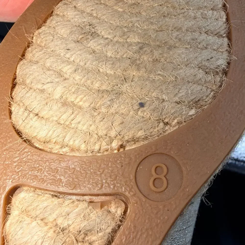 J.Crew Linen Espadrille Wedge Heels Women’s Size 8 Beige Natural